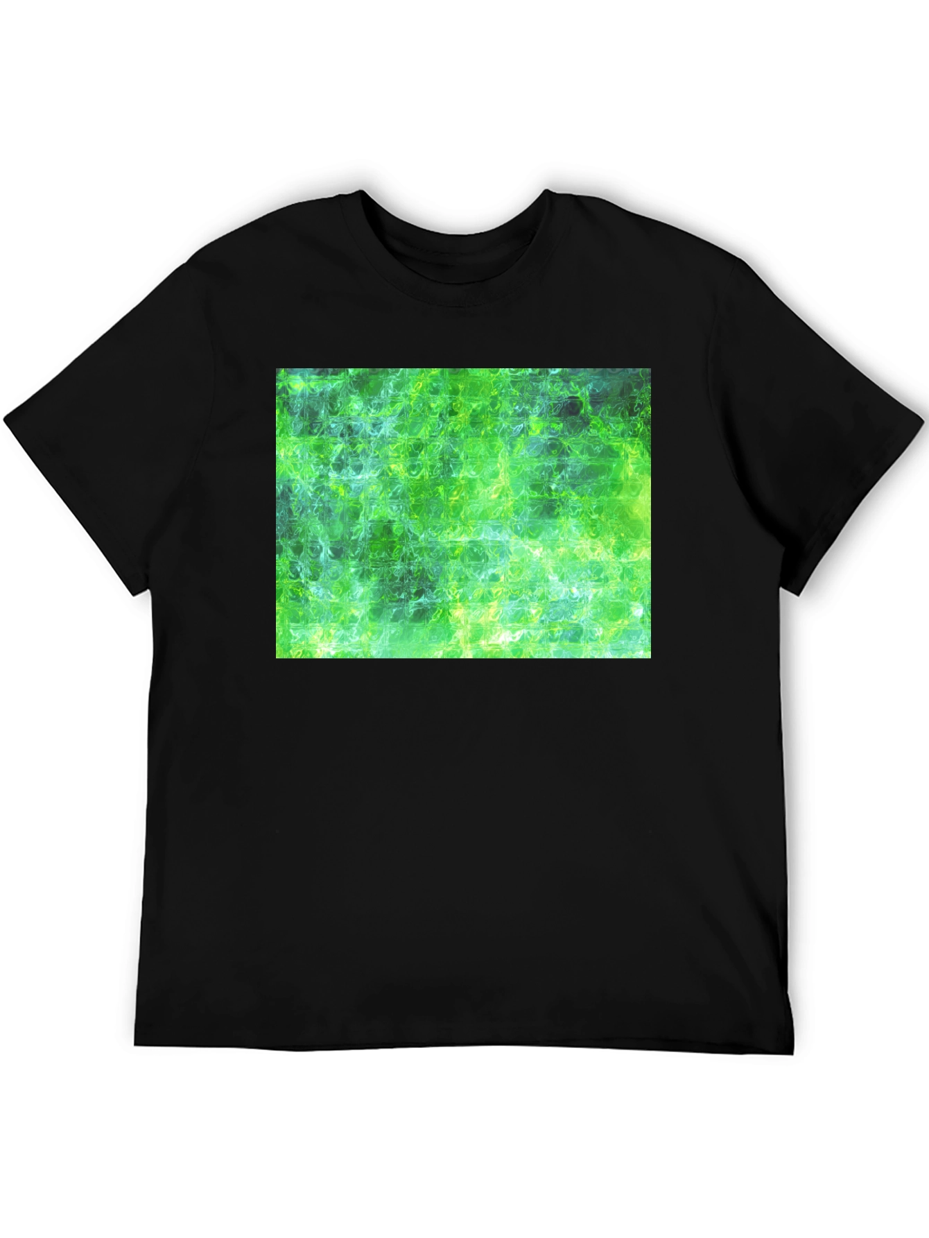 Green Abstract T-Shirt - Modern Art Tee