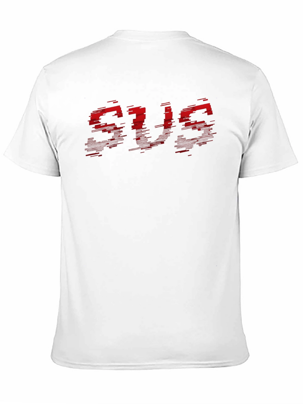 Bold Red Graphic Print Black Crew Neck T-Shirt
