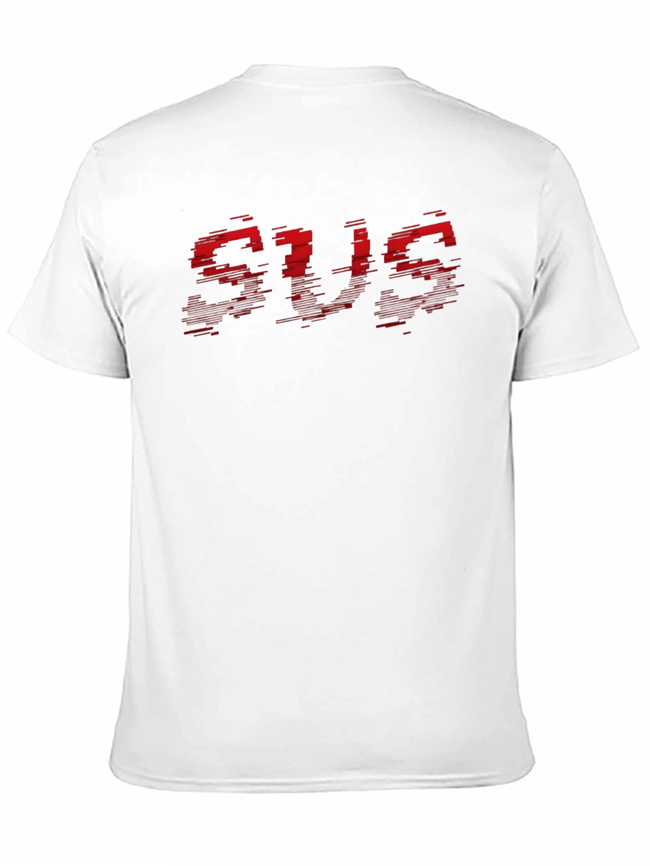 Bold Red Graphic Print Black Crew Neck T-Shirt