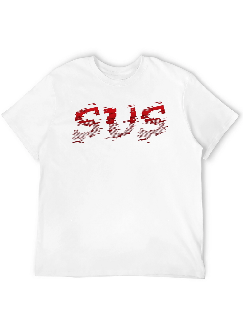 Bold Red Graphic Print Black Crew Neck T-Shirt