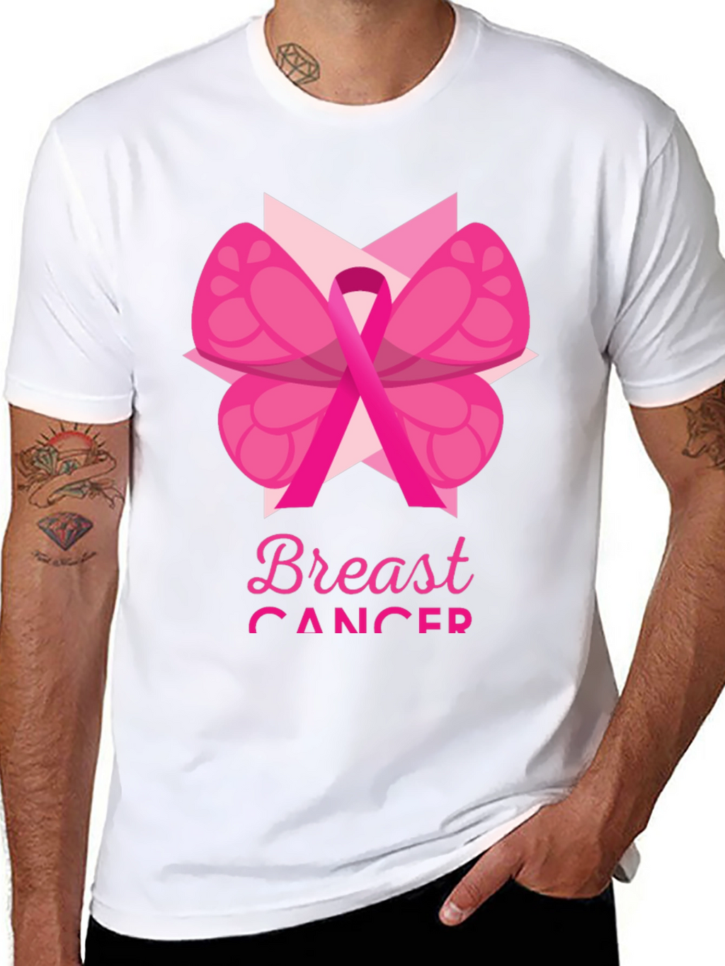 Breast Cancer Awareness T-Shirt Pink Ribbon