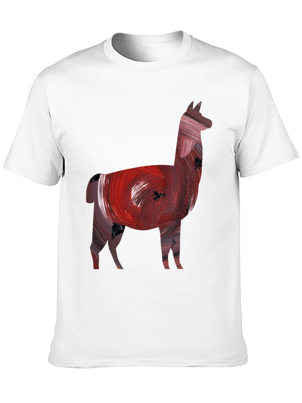 Llama Art Print Black Tee
