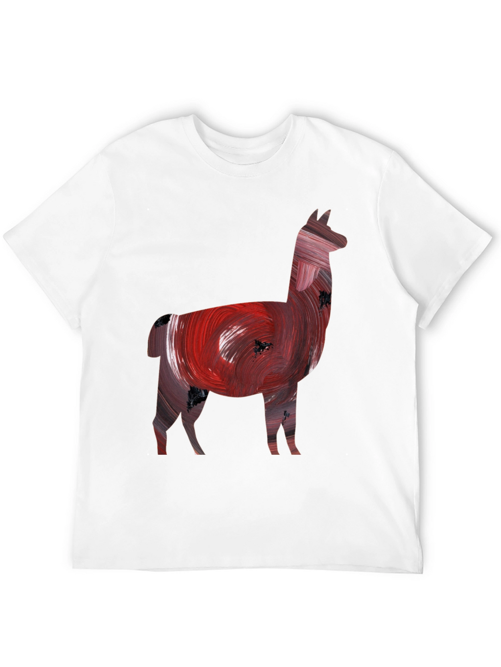Llama Art Print Black Tee