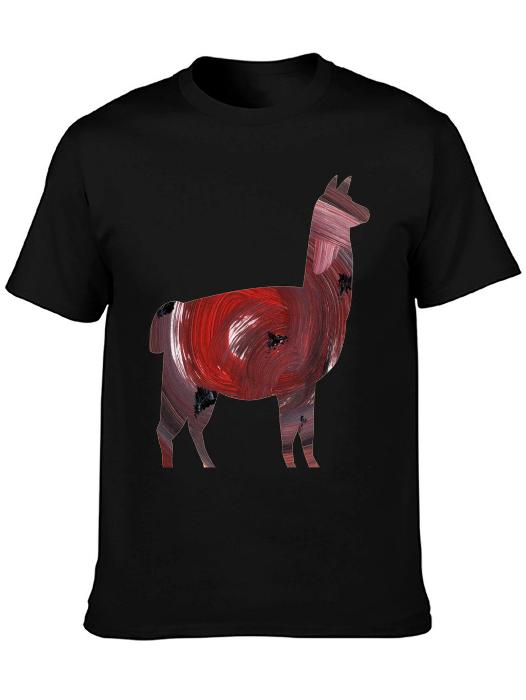 Llama Art Print Black Tee