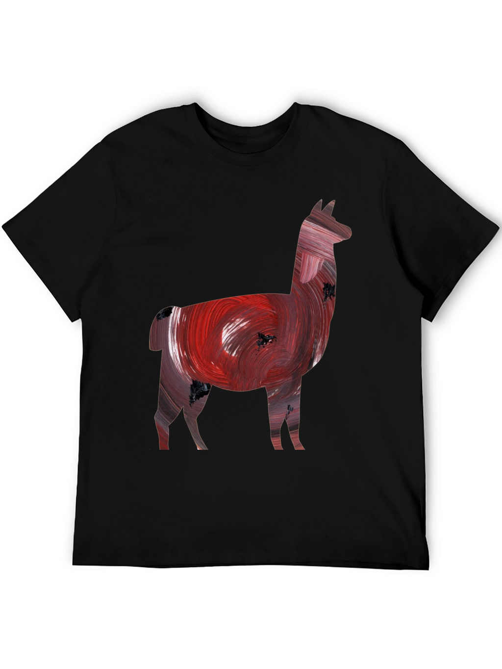 Llama Art Print Black Tee