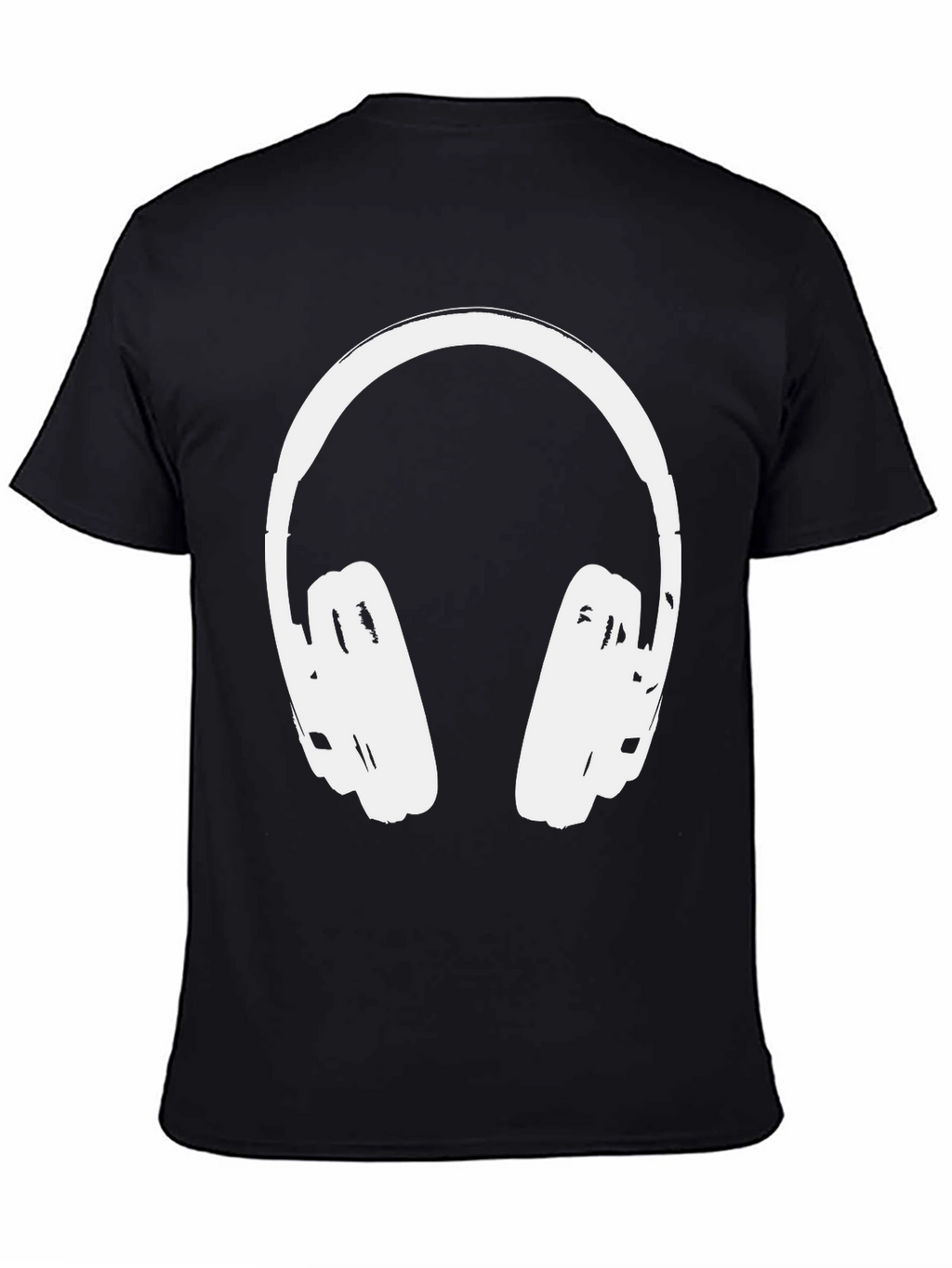 Cool Headphones Graphic Tee - Black Casual Shirt