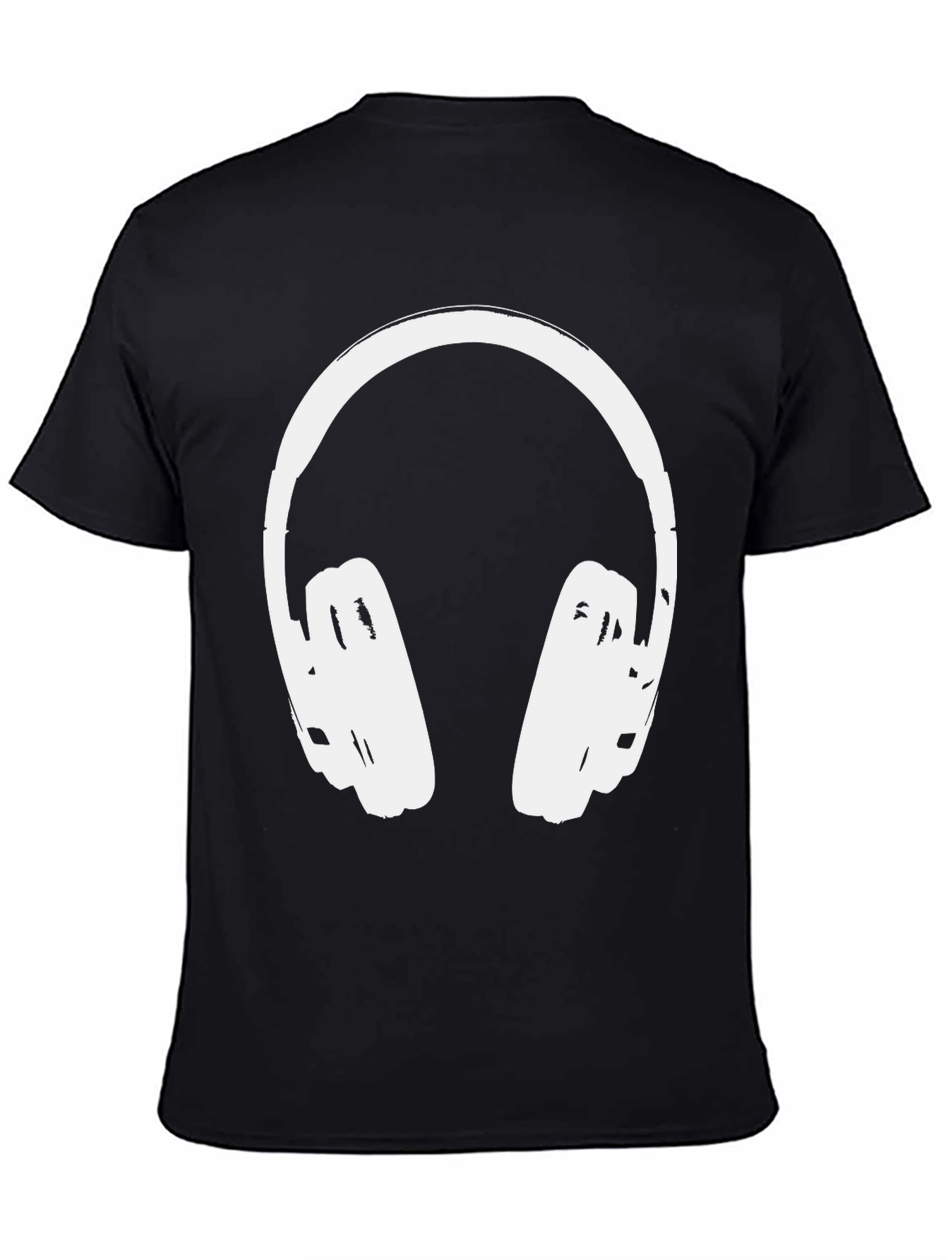 Cool Headphones Graphic Tee - Black Casual Shirt