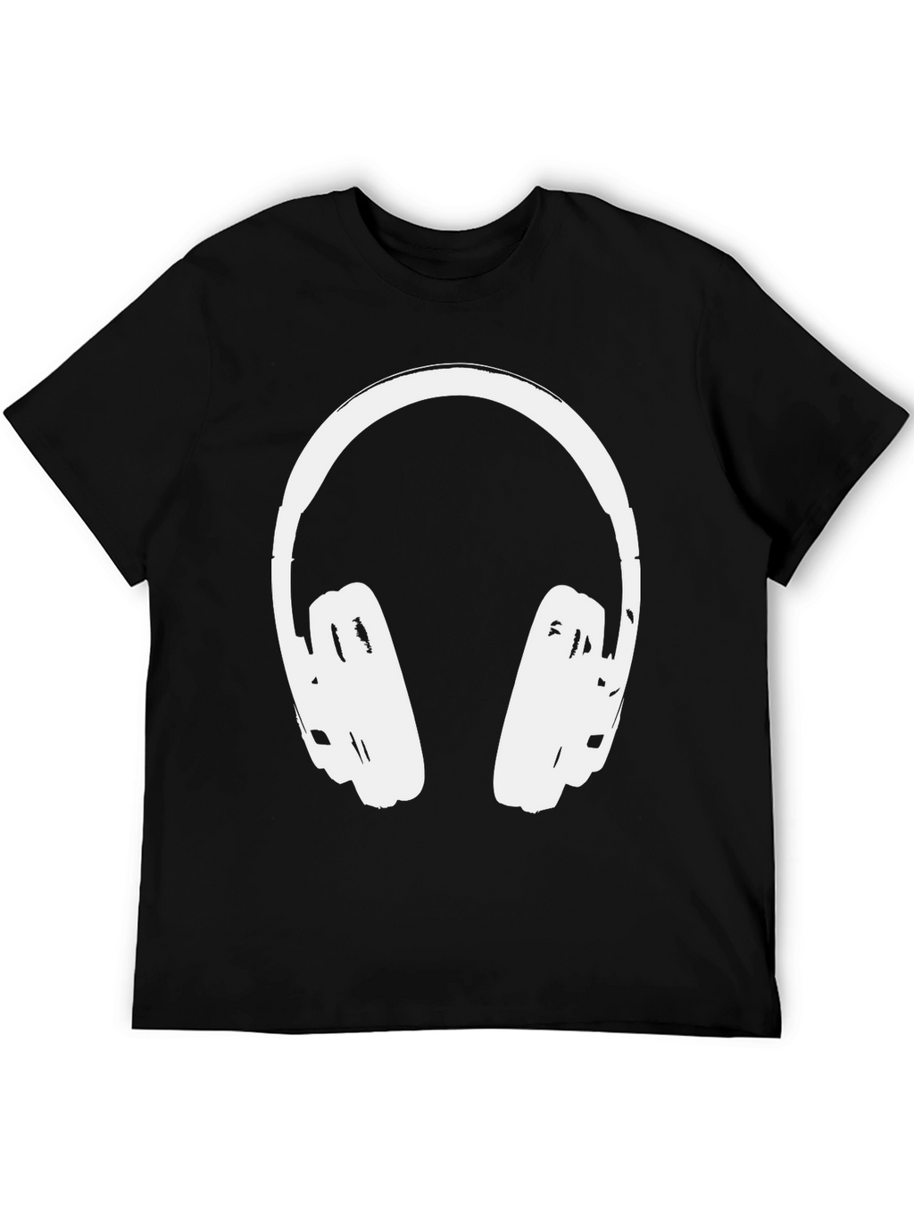 Cool Headphones Graphic Tee - Black Casual Shirt