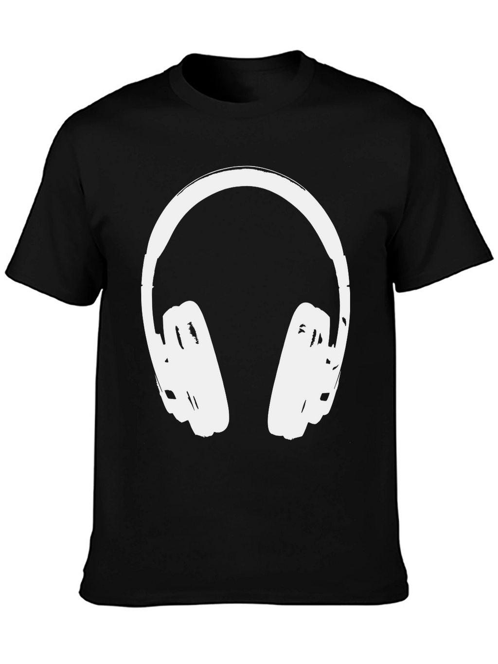 Cool Headphones Graphic Tee - Black Casual Shirt