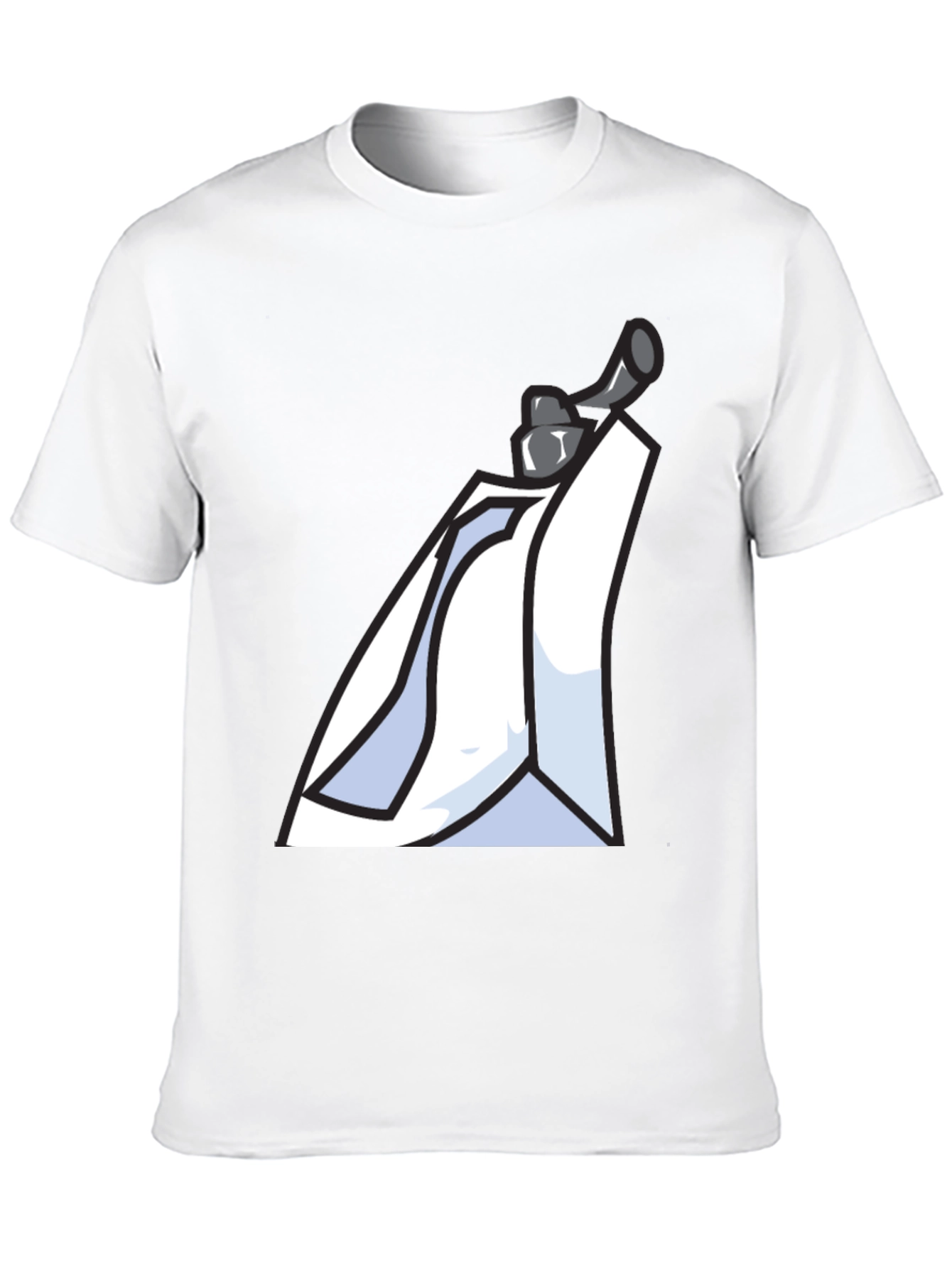 Trendy Black T-shirt with Science Themed Graphic