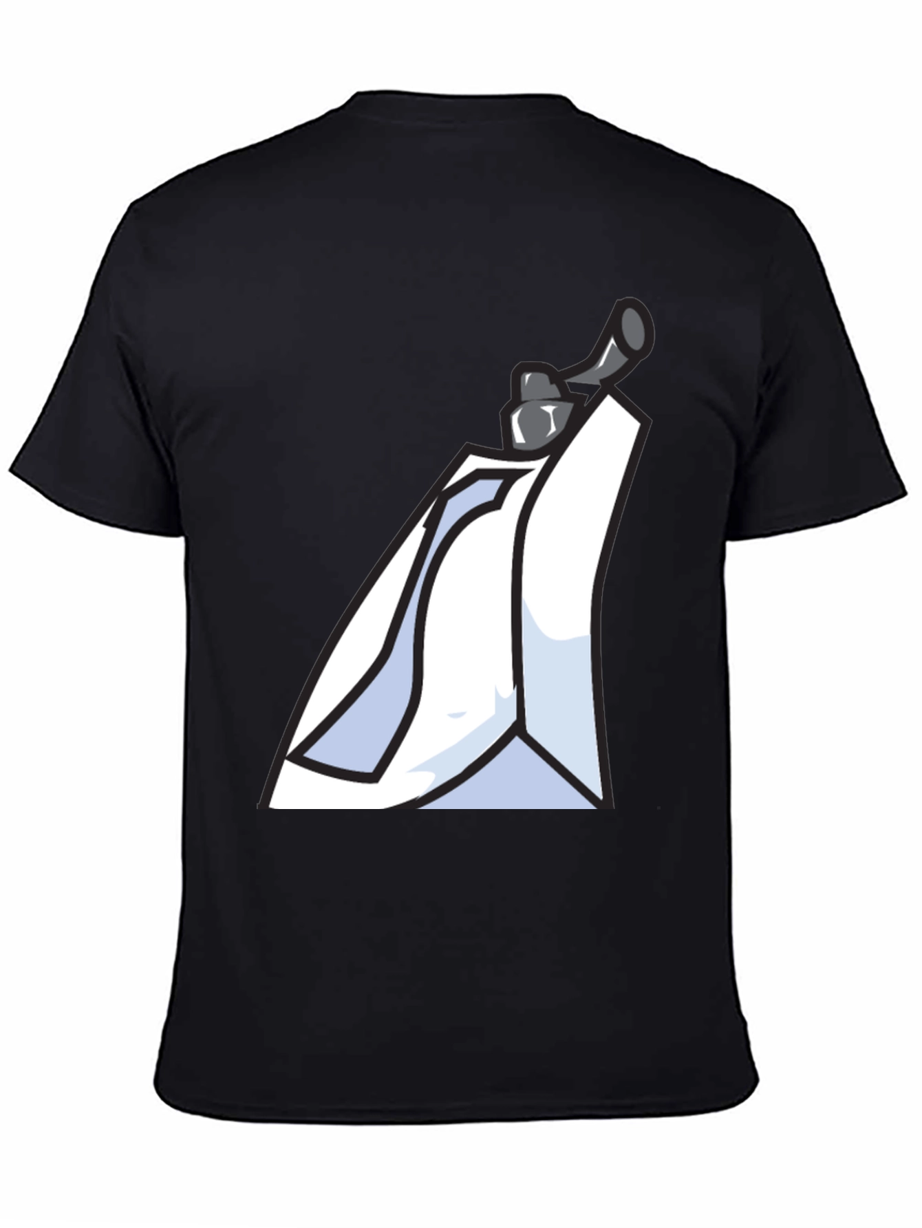 Trendy Black T-shirt with Science Themed Graphic