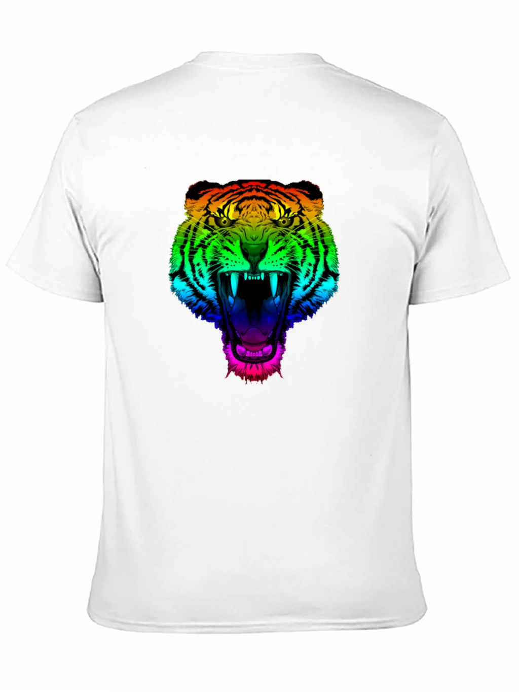 Rainbow Tiger Graphic Tee - Mens Black T-Shirt