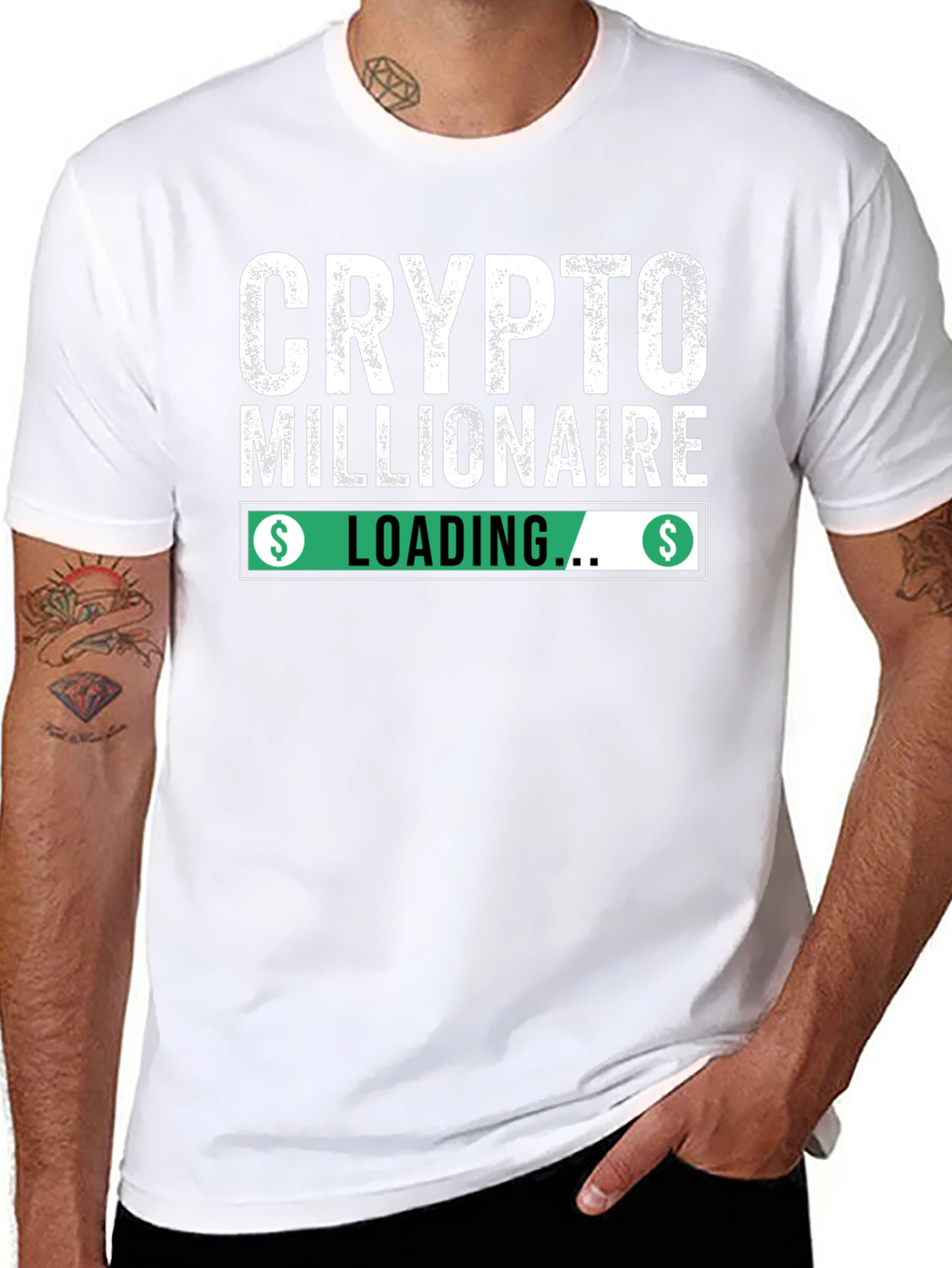 Crypto Millionaire Loading Black T-Shirt