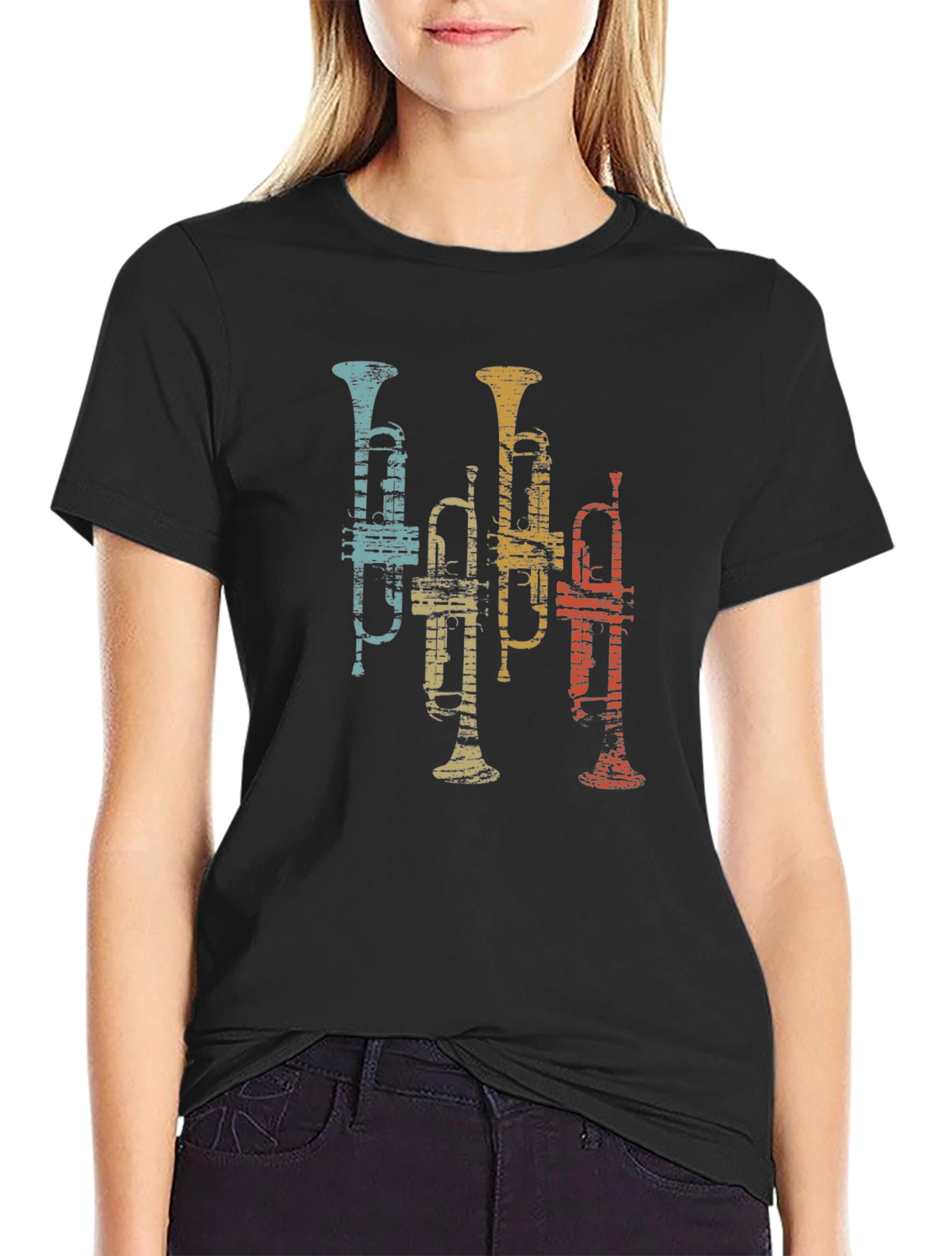 Retro Trumpet T-Shirt - Vintage Music Tee
