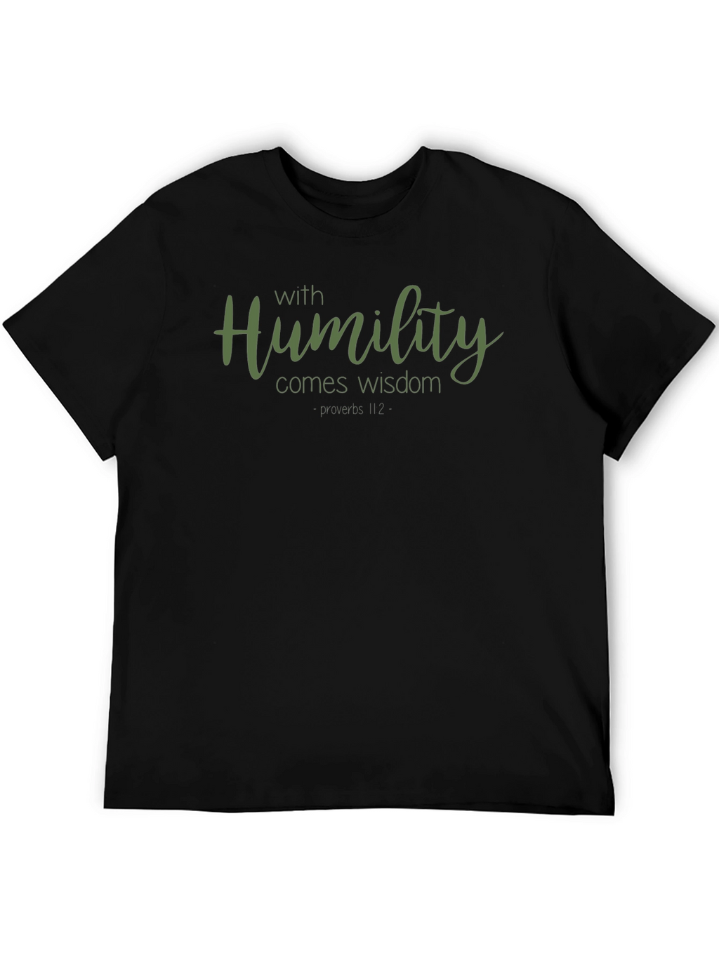 Humility Wisdom Black Graphic T-Shirt