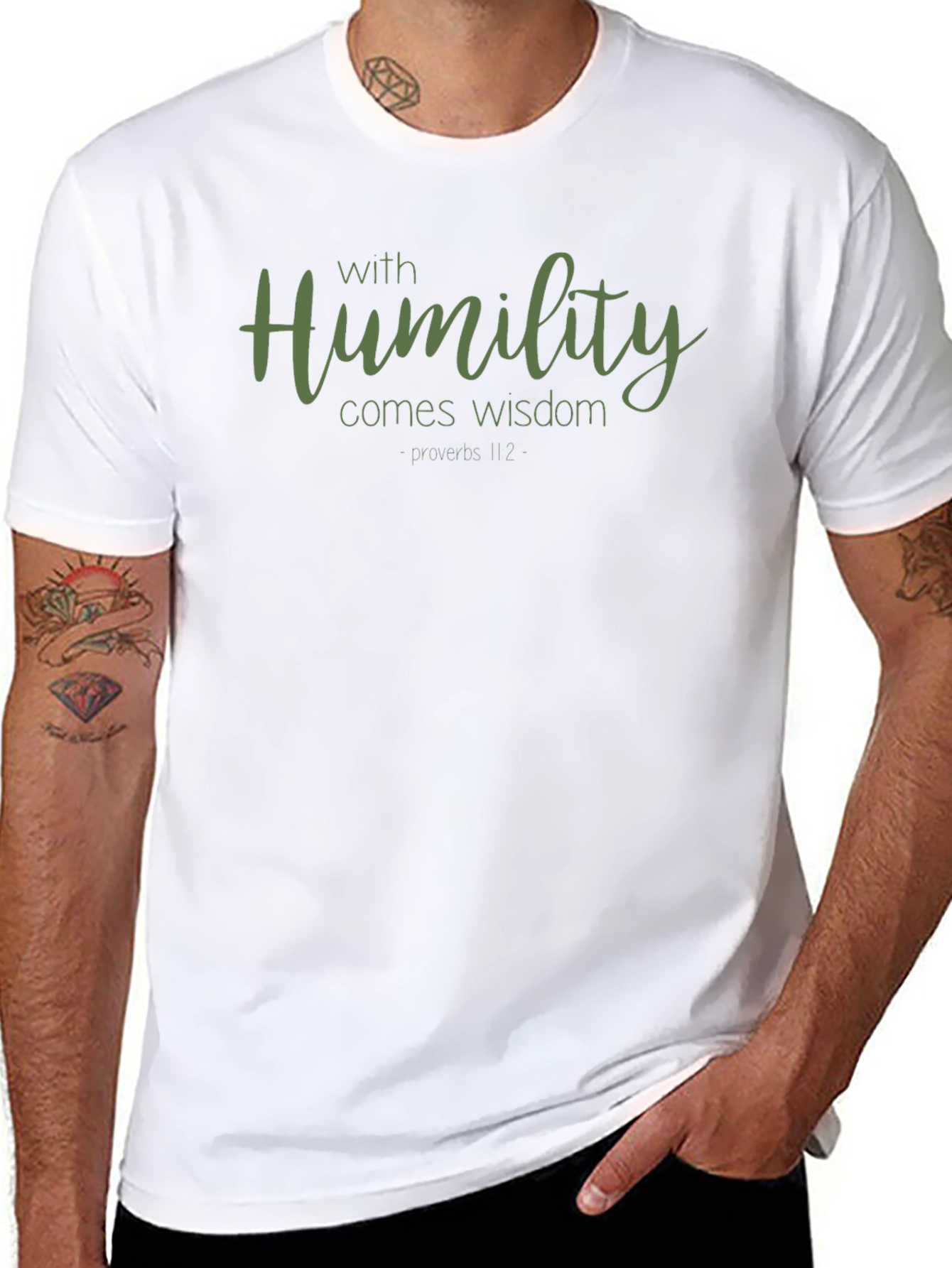 Humility Wisdom Black Graphic T-Shirt