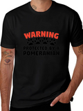 Warning: Protected by a Pomeranian T-Shirt