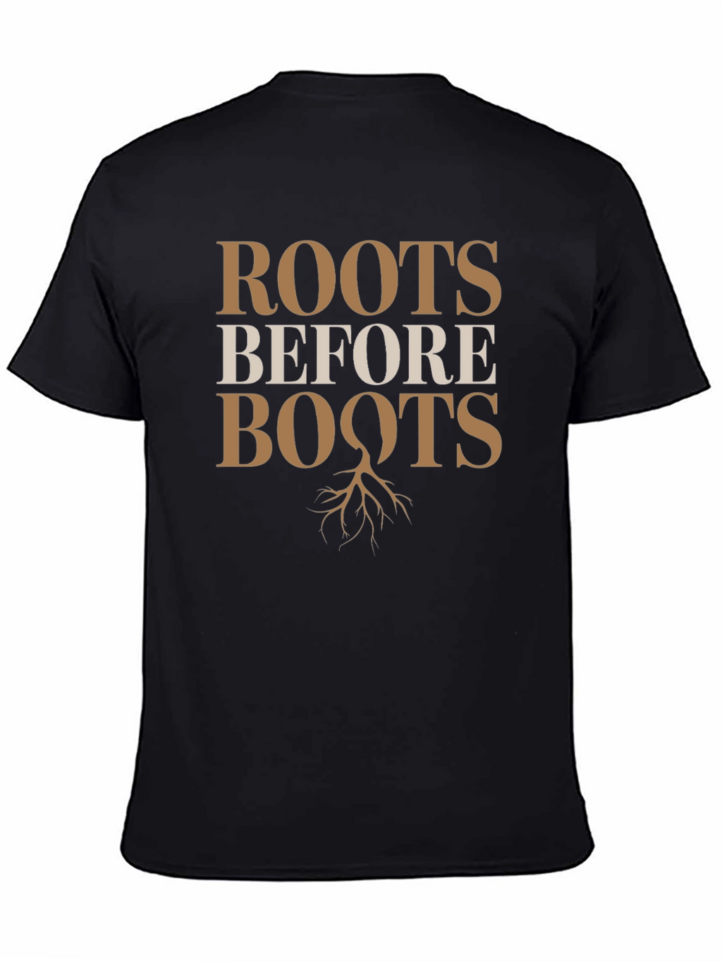 Roots Before Boots Graphic T-Shirt - Black
