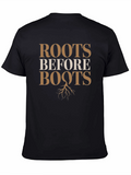 Roots Before Boots Graphic T-Shirt - Black