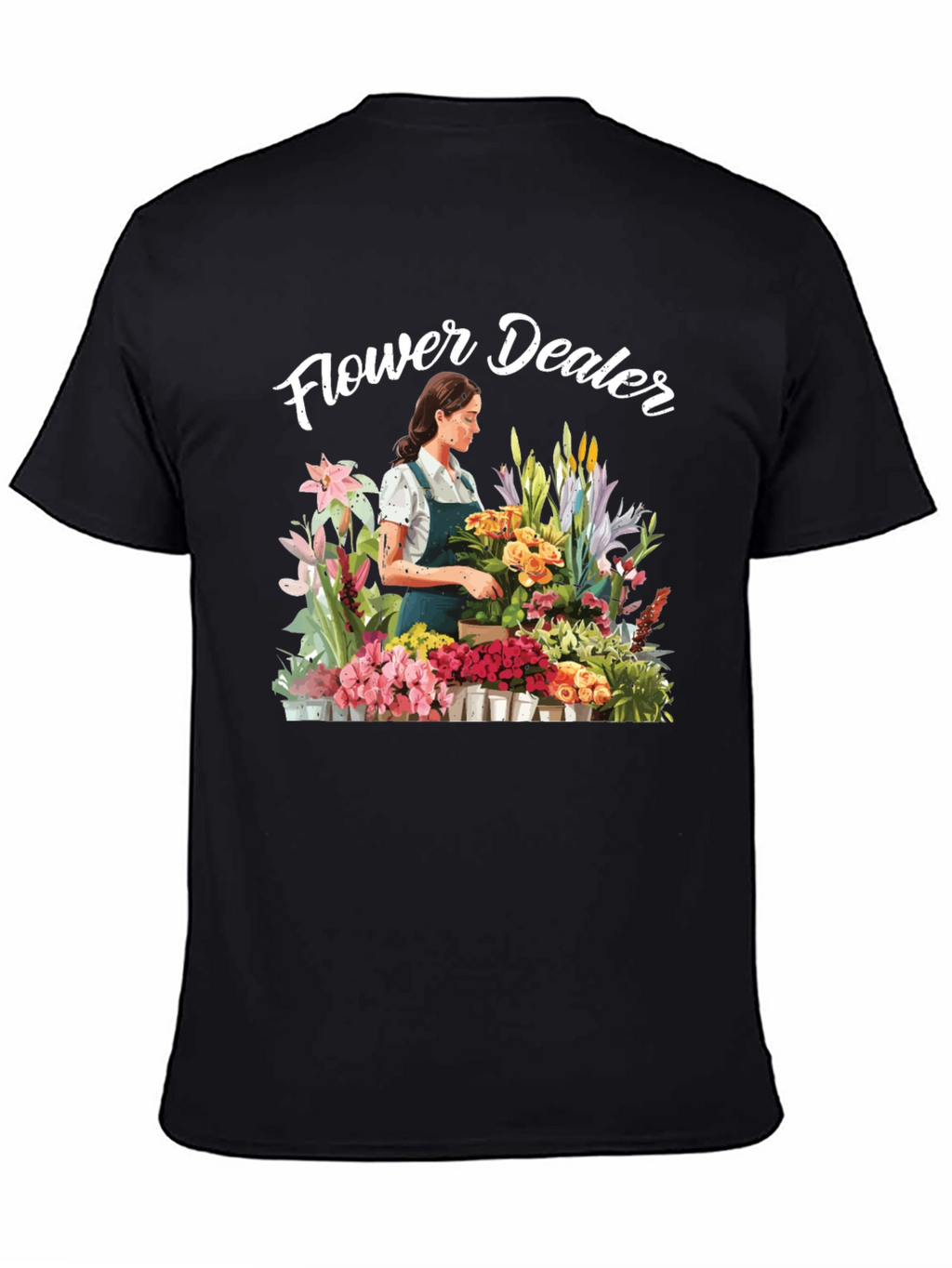 Flower Dealer Graphic Tee - Trendy Floral Shirt