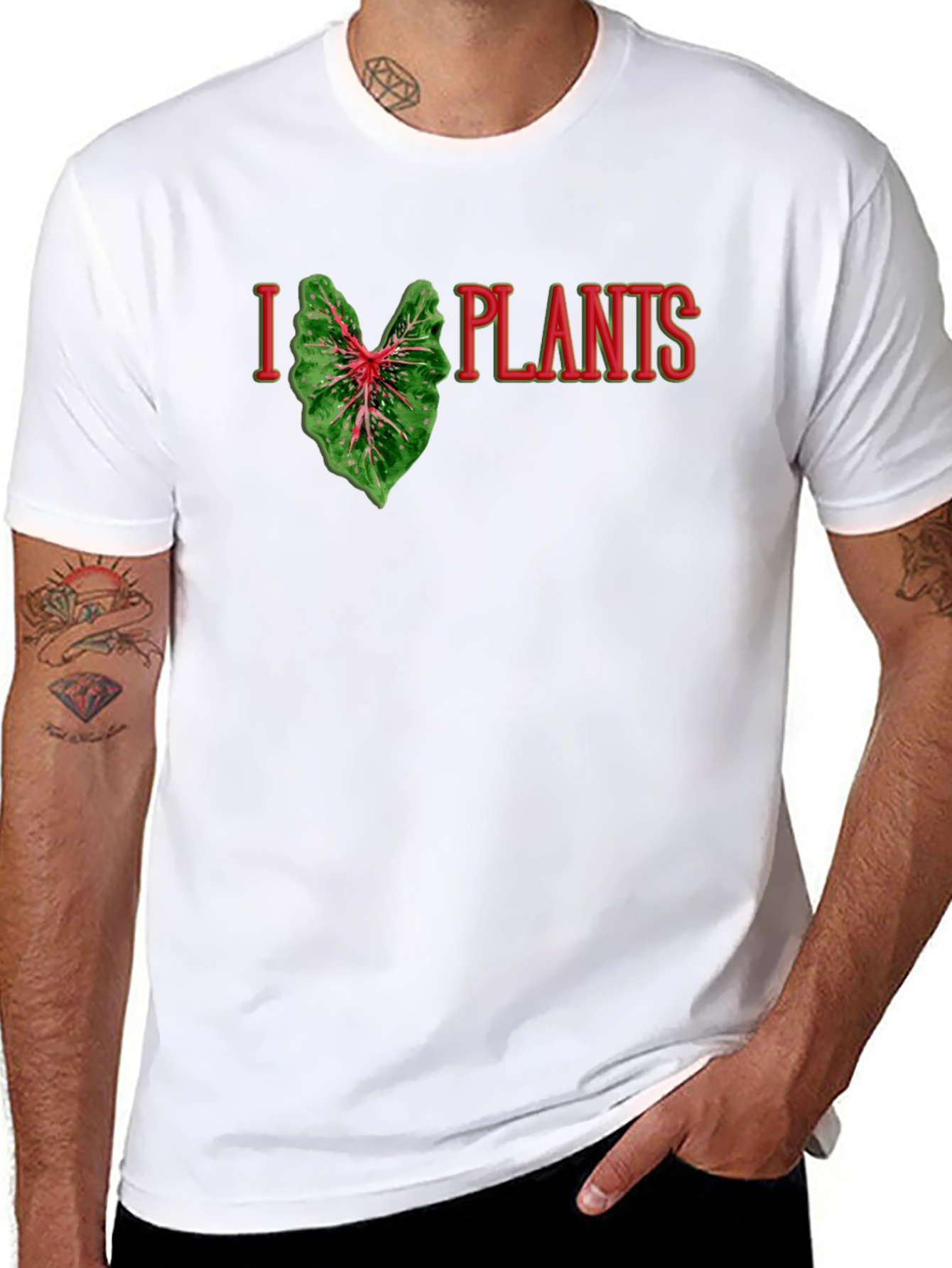 I Heart Plants Graphic Tee - Black T-Shirt