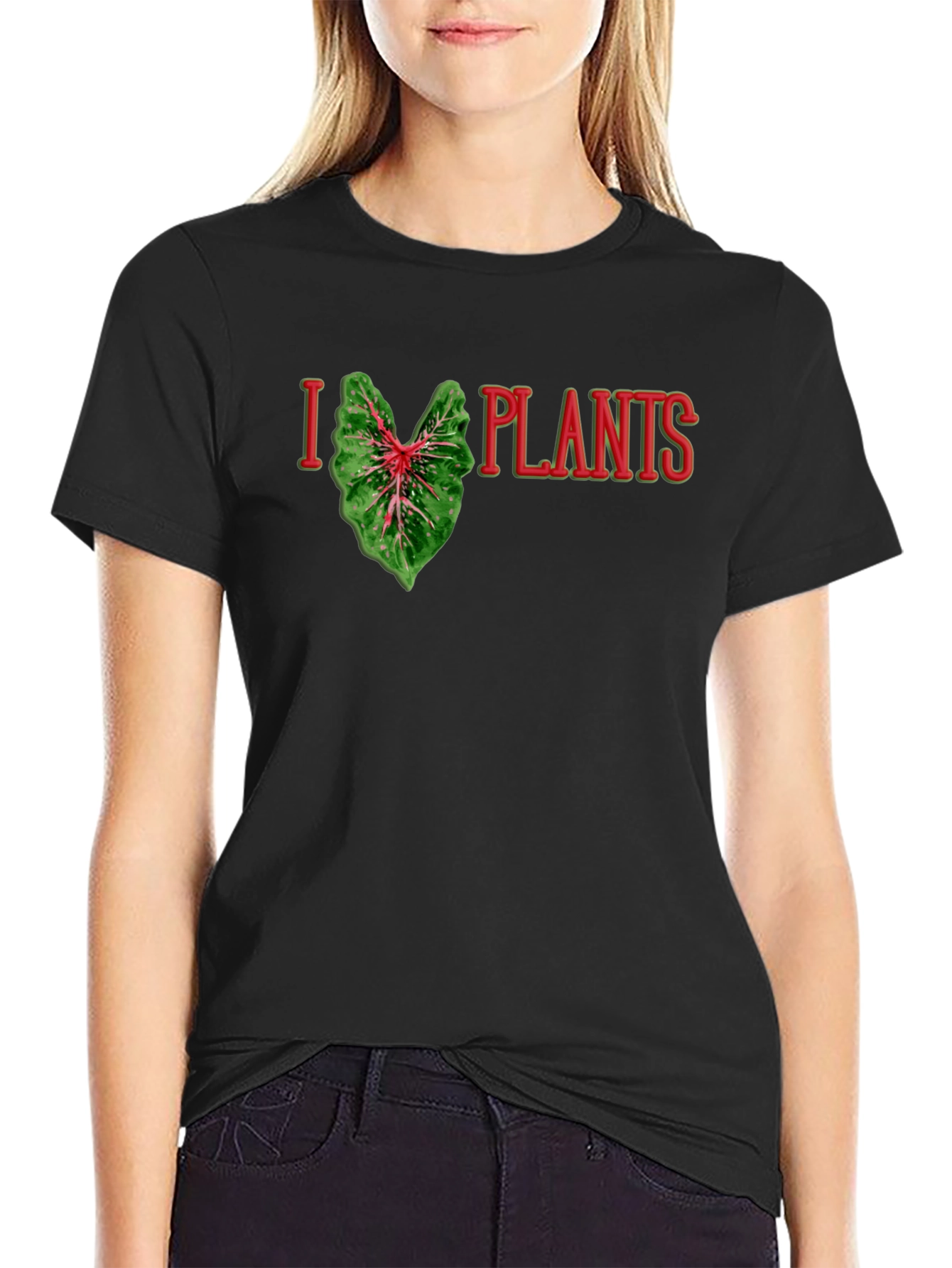 I Heart Plants Graphic Tee - Black T-Shirt