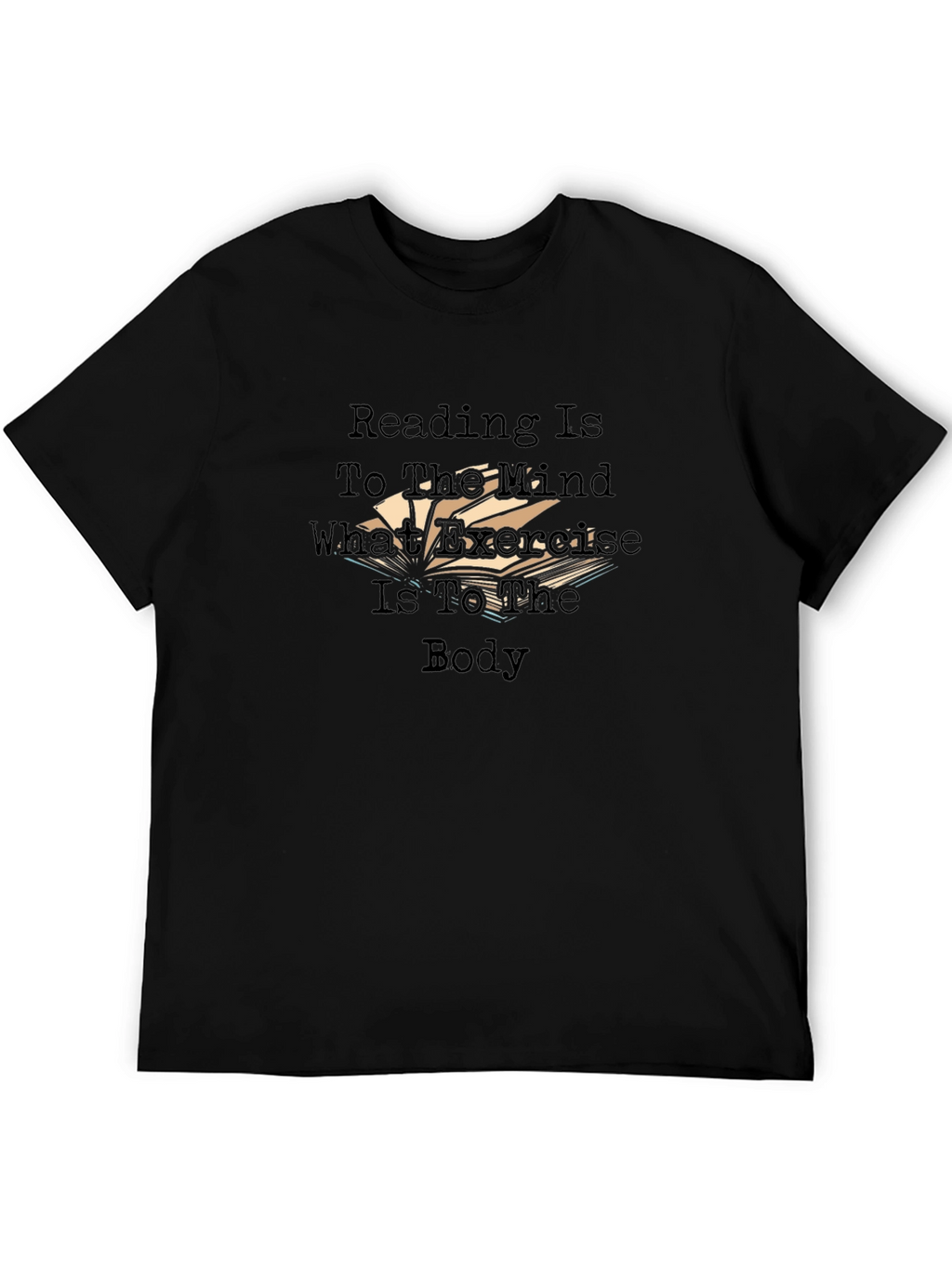Reading Exercise Mind Body Black T-Shirt