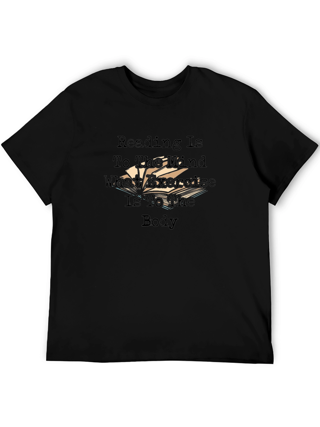 Reading Exercise Mind Body Black T-Shirt
