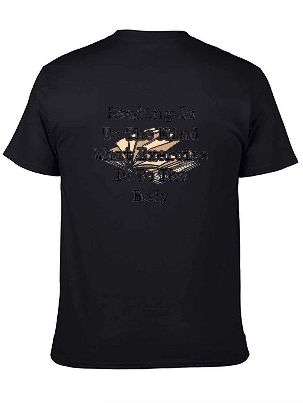 Reading Exercise Mind Body Black T-Shirt