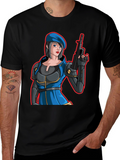 Cartoon Soldier Woman T-Shirt