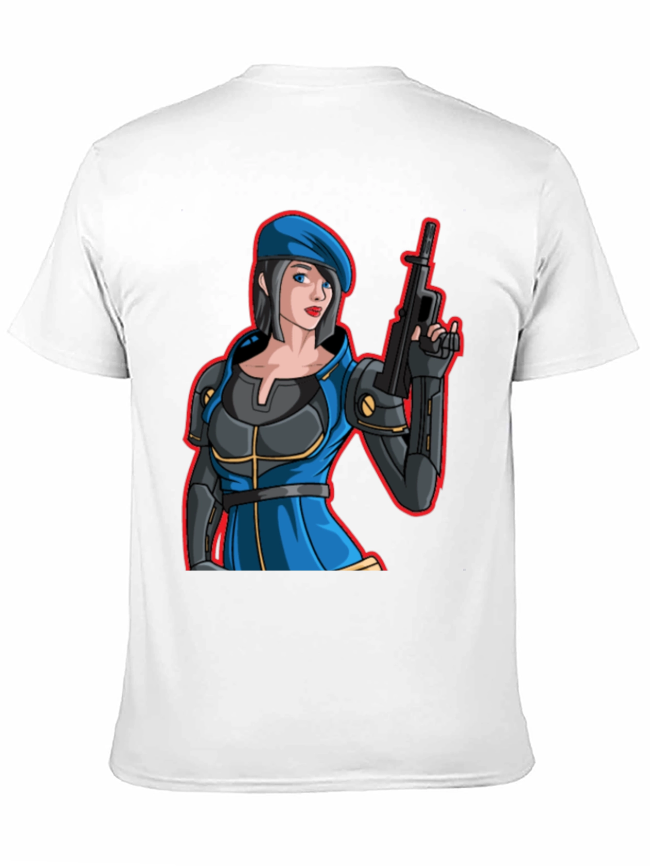 Cartoon Soldier Woman T-Shirt