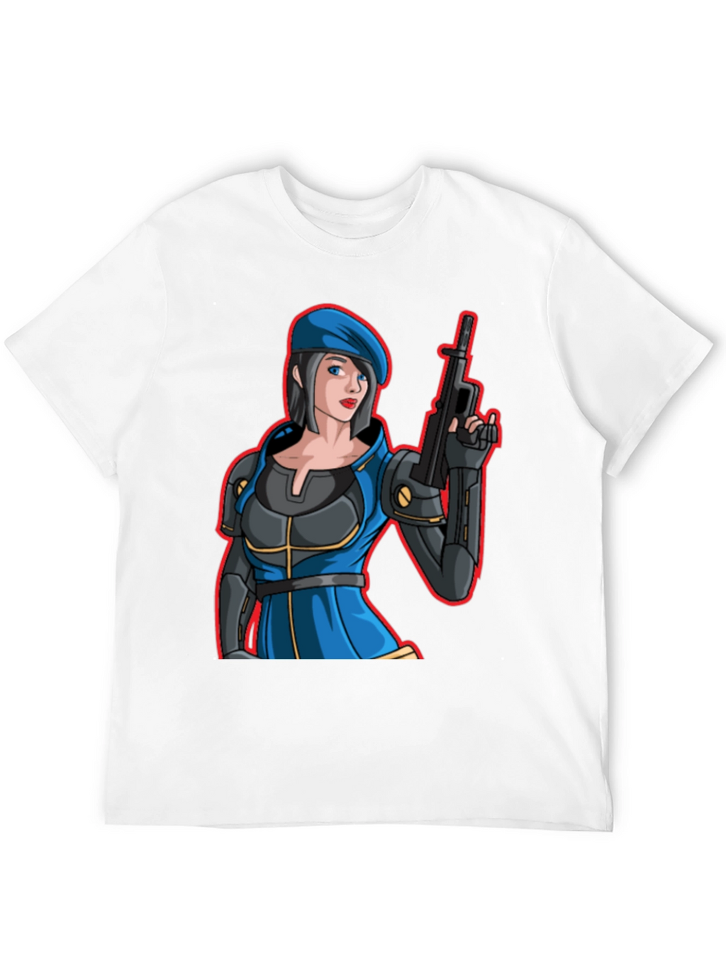 Cartoon Soldier Woman T-Shirt