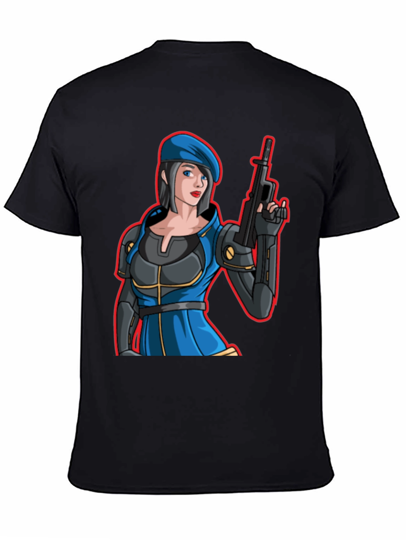 Cartoon Soldier Woman T-Shirt