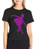 Ballerina Silhouette Graphic T-Shirt
