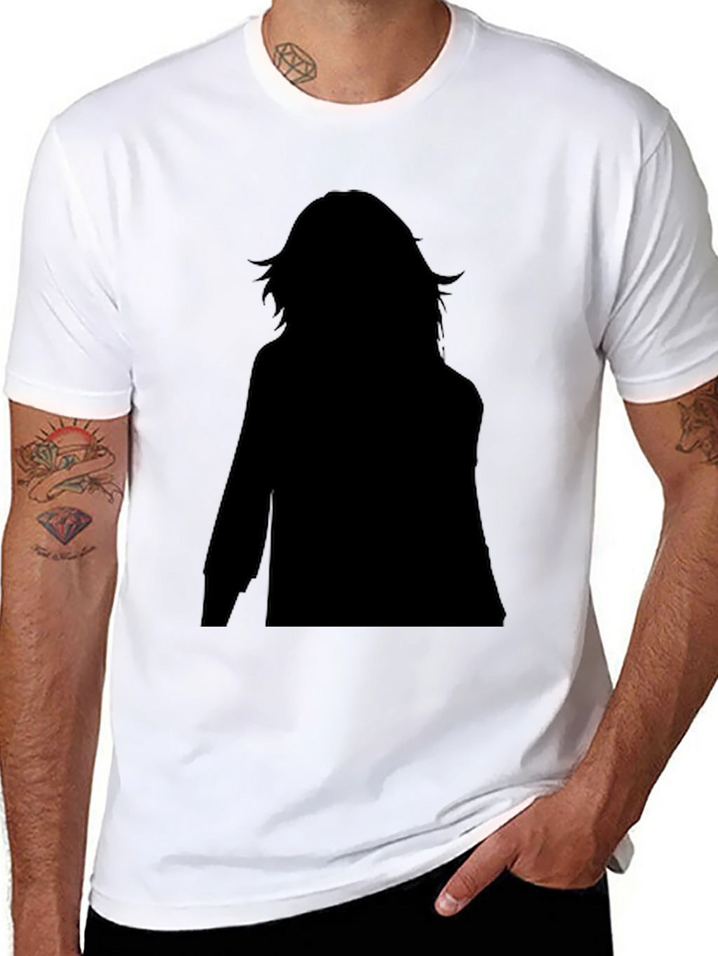 Black Silhouette Graphic T-Shirt - Stylish & Unique