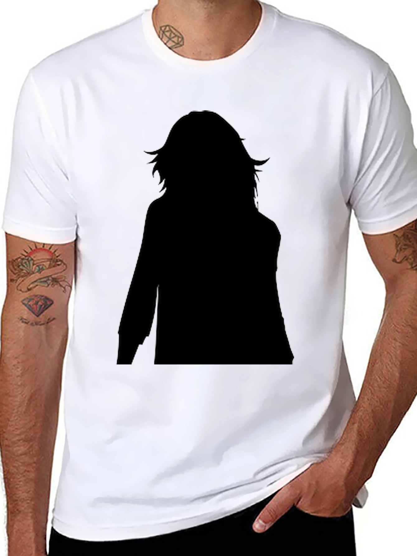 Black Silhouette Graphic T-Shirt - Stylish & Unique