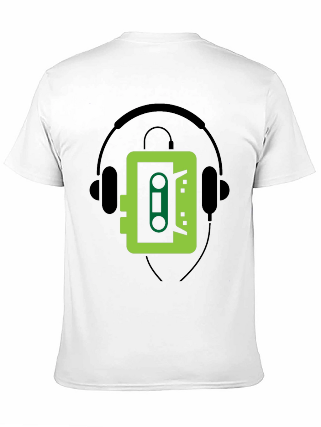 Retro Cassette Player Graphic Tee - Cool Black T-Shirt