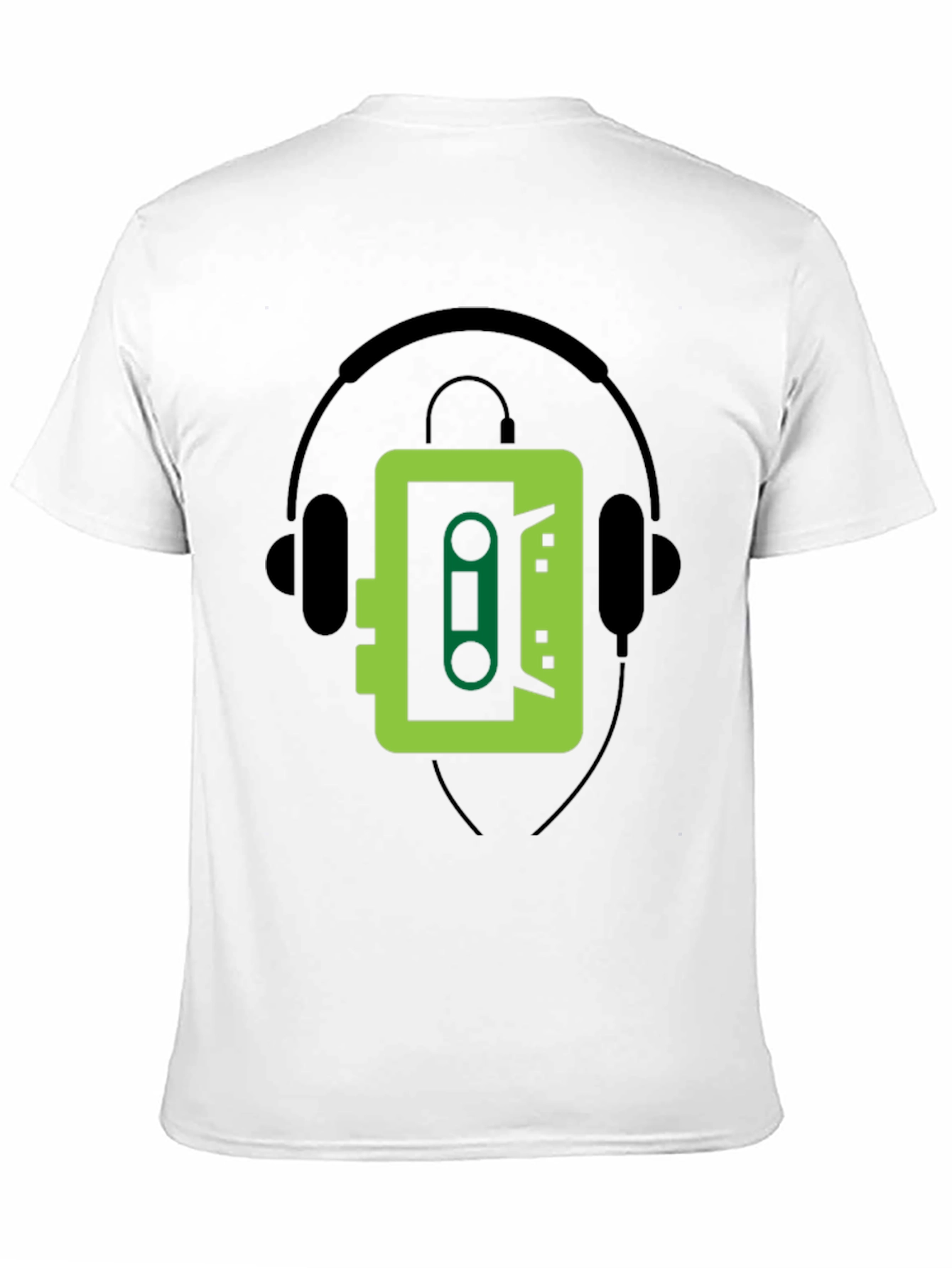 Retro Cassette Player Graphic Tee - Cool Black T-Shirt