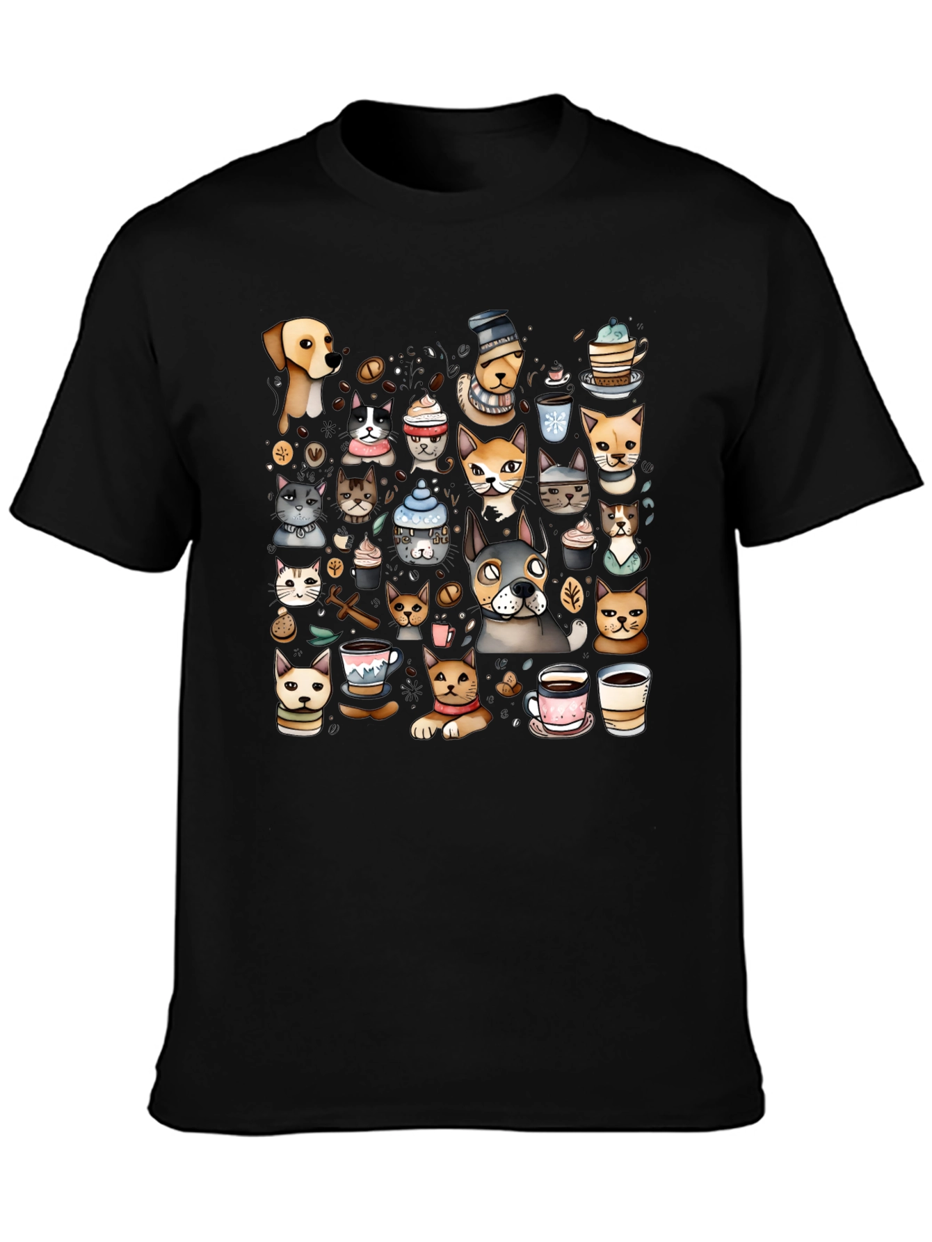 Cats & Coffee Graphic Tee