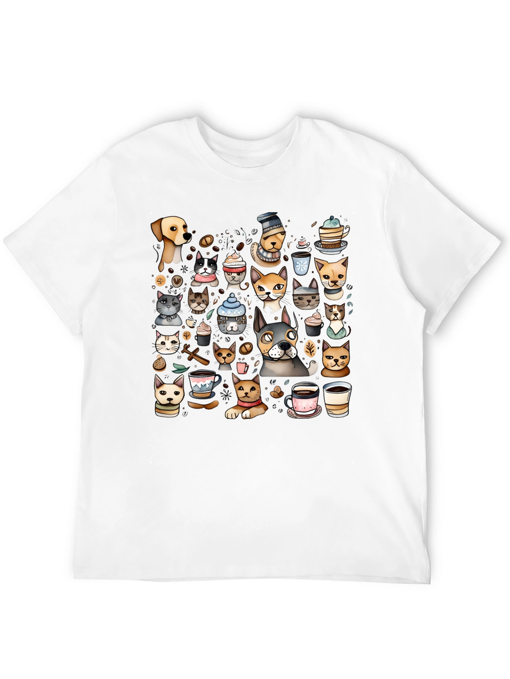 Cats & Coffee Graphic Tee