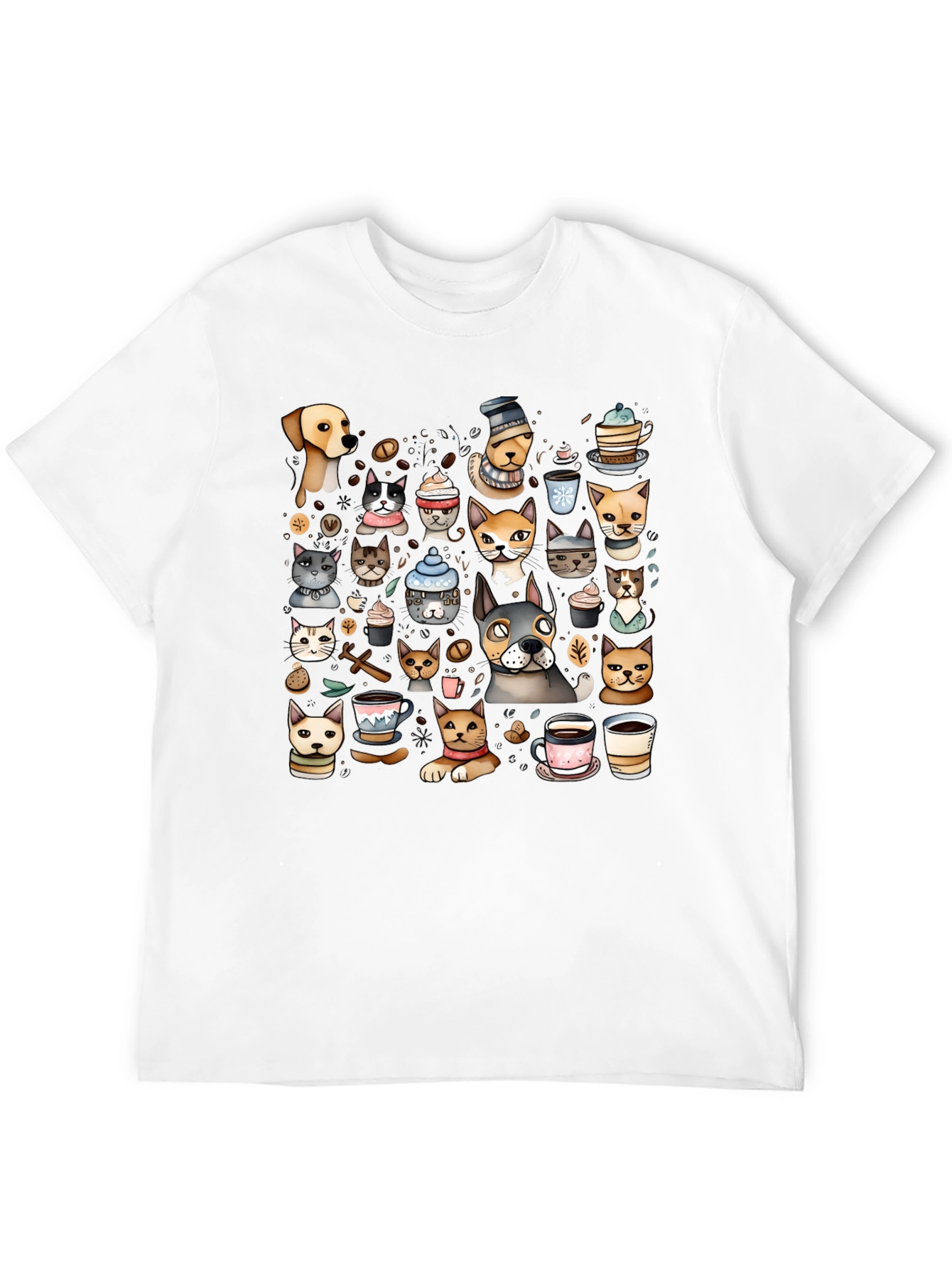 Cats & Coffee Graphic Tee