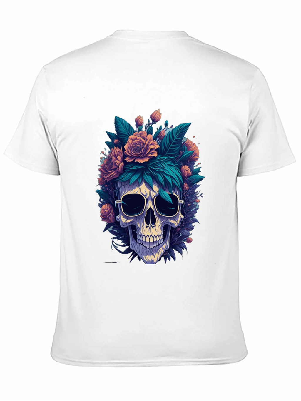 Floral Skull Graphic Tee