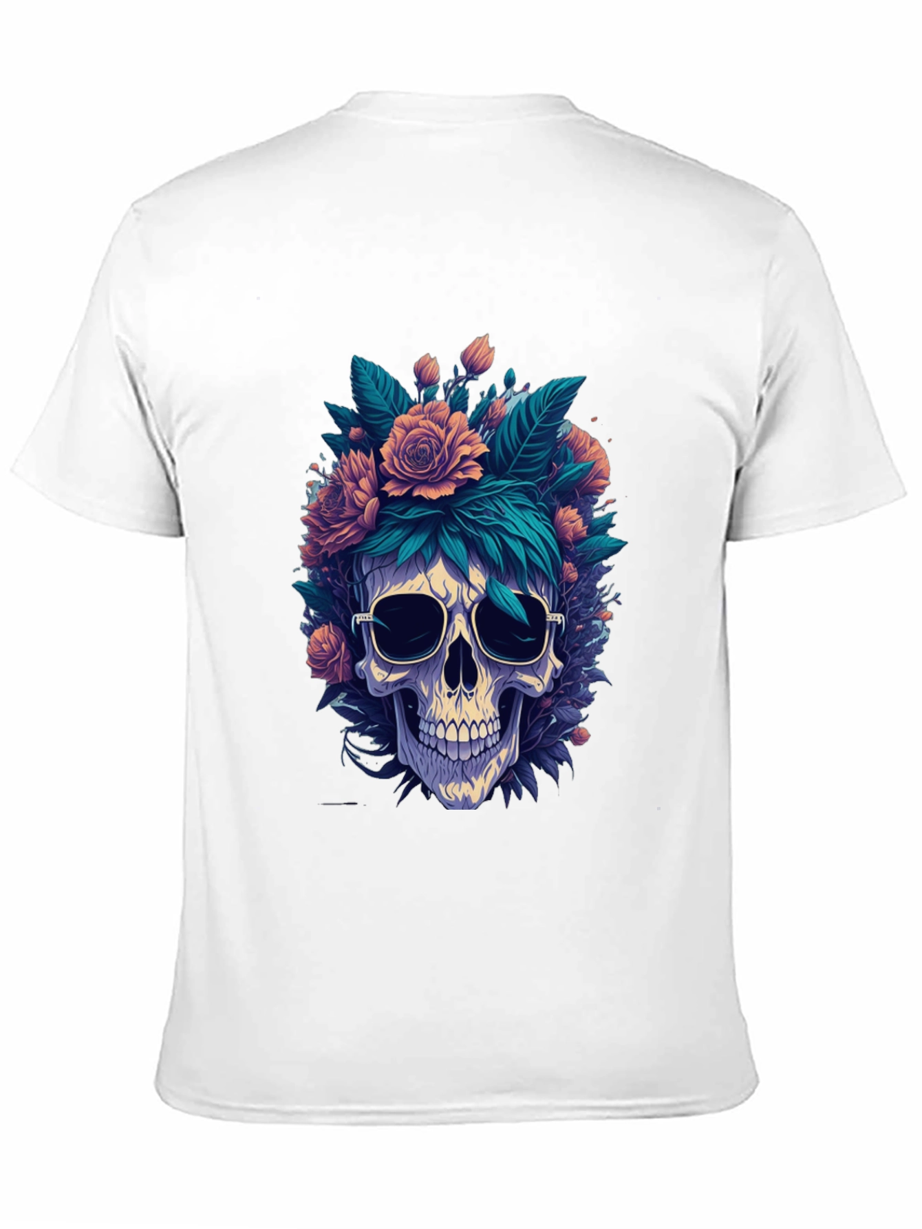 Floral Skull Graphic Tee