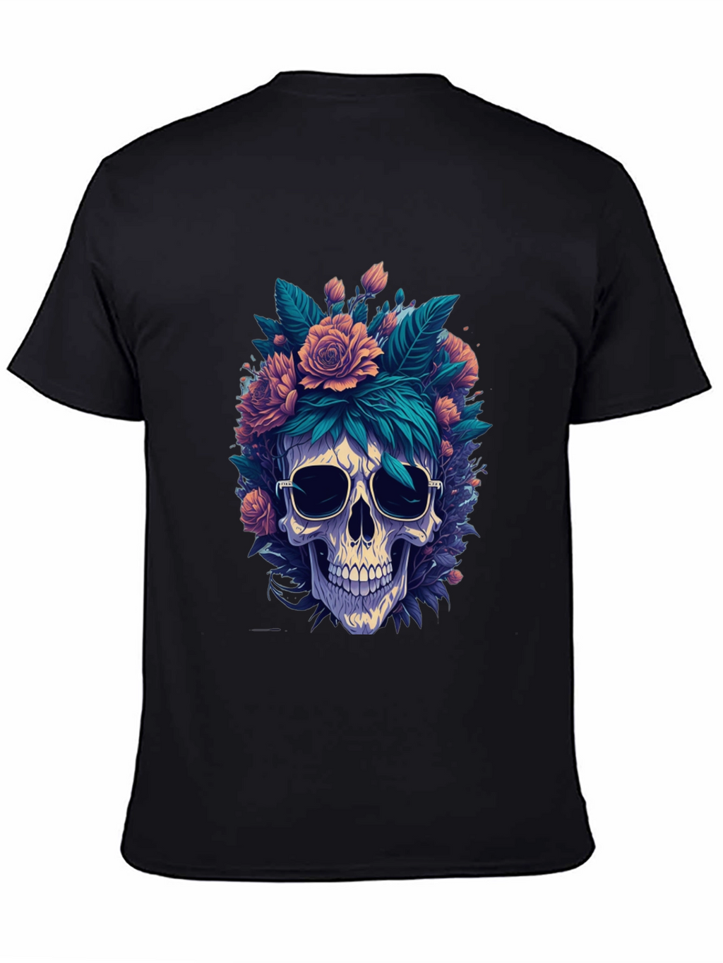 Floral Skull Graphic Tee