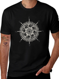 Guitar Mandala Graphic Tee - Stylish Black T-Shirt