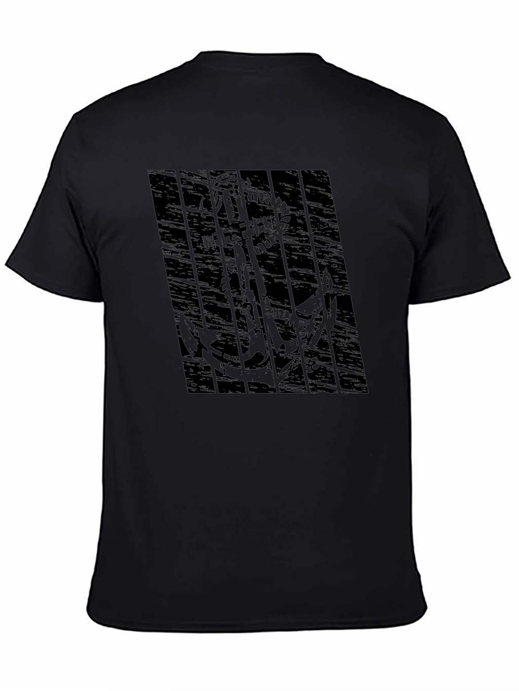 Mens Black Anchor Graphic T-Shirt