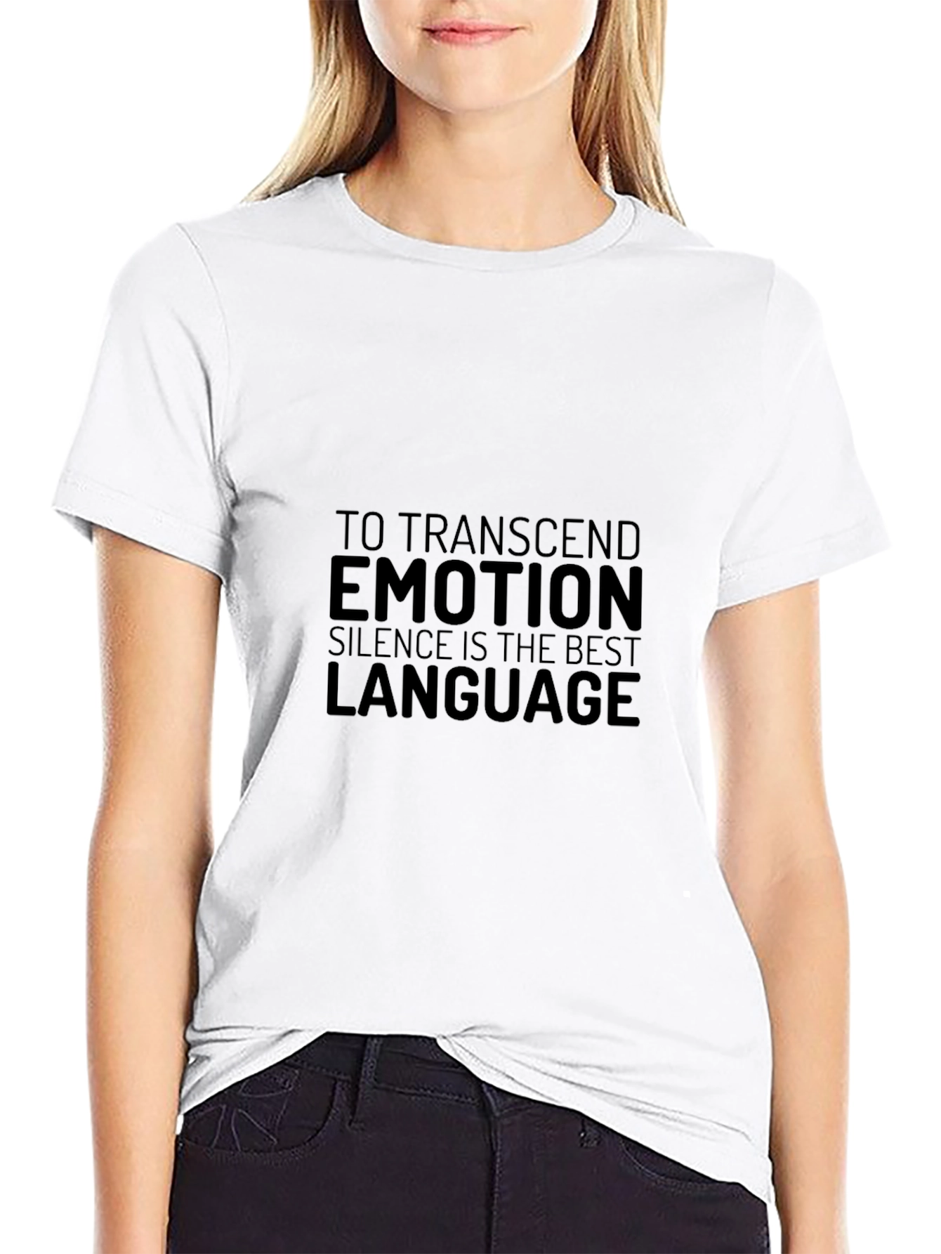 Emotion Silence Graphic Black T-Shirt