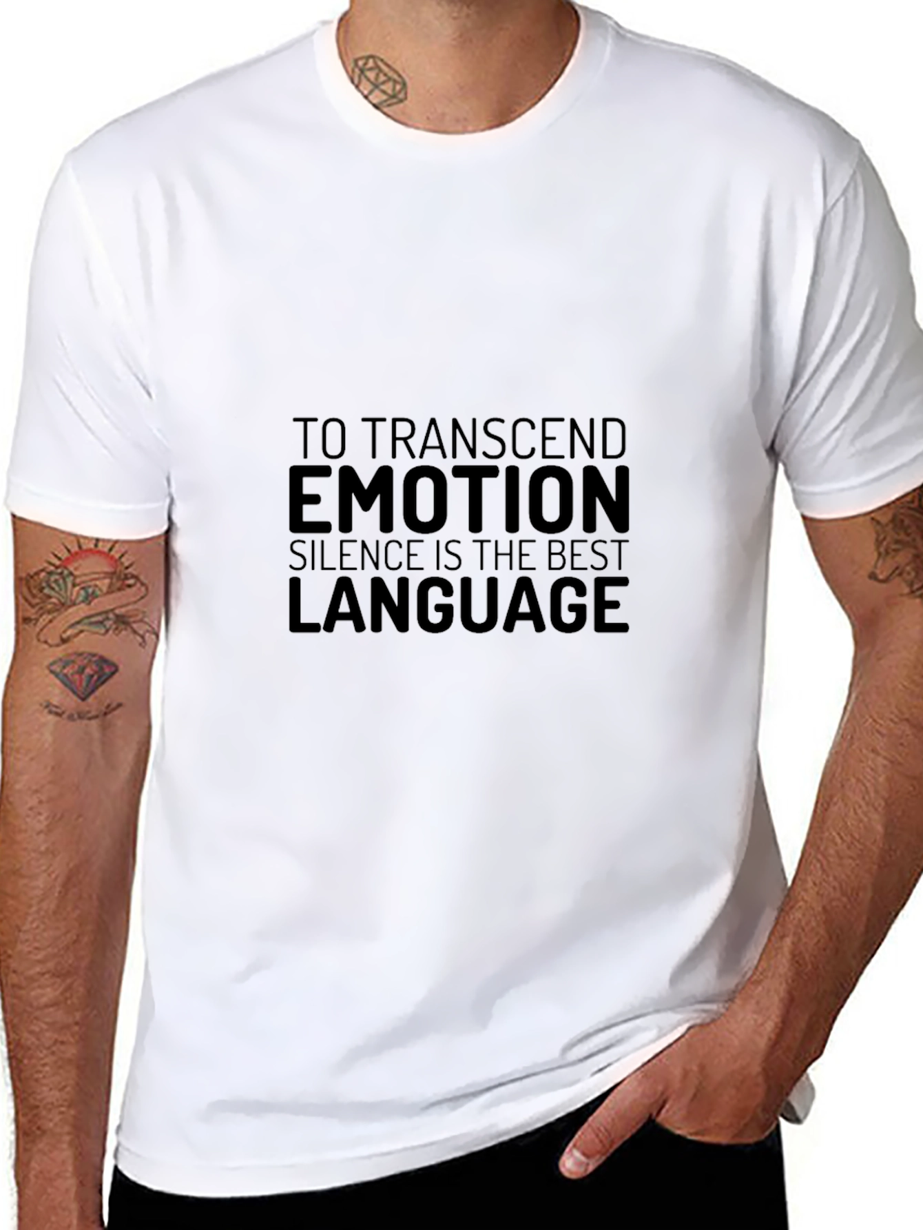 Emotion Silence Graphic Black T-Shirt