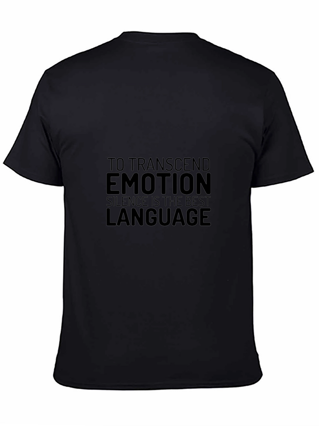 Emotion Silence Graphic Black T-Shirt