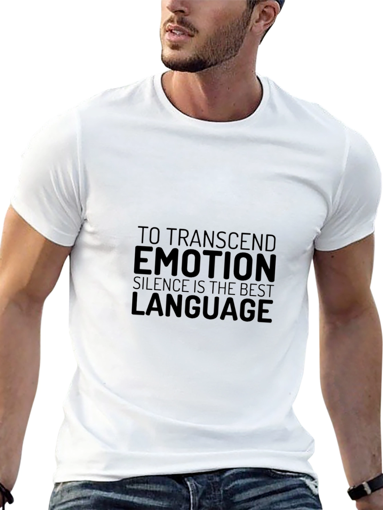 Emotion Silence Graphic Black T-Shirt